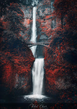 Load image into Gallery viewer, Multnomah Falls - OR. (“Red Fall” creative interpretation)
